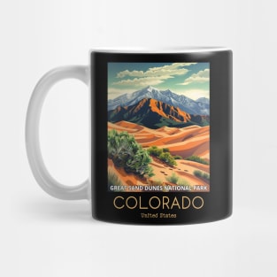 A Vintage Travel Illustration of the Great Sand Dunes National Park - Colorado - US Mug